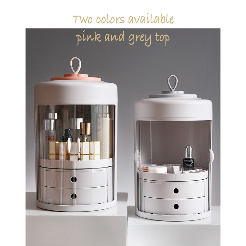 Latitude Run® Cozyblock Makeup Container Storage Box In Pink, Cosmetic